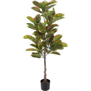 imagePure Garden Artificial Olive Tree  6Foot Potted Faux Plant with Fruit for Home or Office Decoration  Natural Looking Polyester LeavesVariegated Green