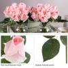 imageRose Artificial Flowers  24Pc Real Touch 115Inch Fake Flower Set with Stems for Home Decor Wedding or BridalBaby Showers by Pure Garden YellowPink