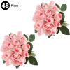 imageRose Artificial Flowers  24Pc Real Touch 115Inch Fake Flower Set with Stems for Home Decor Wedding or BridalBaby Showers by Pure Garden YellowPink