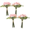 imageRose Artificial Flowers  24Pc Real Touch 115Inch Fake Flower Set with Stems for Home Decor Wedding or BridalBaby Showers by Pure Garden YellowPink