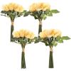 imageRose Artificial Flowers  24Pc Real Touch 115Inch Fake Flower Set with Stems for Home Decor Wedding or BridalBaby Showers by Pure Garden YellowYellow