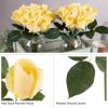 imageRose Artificial Flowers  24Pc Real Touch 115Inch Fake Flower Set with Stems for Home Decor Wedding or BridalBaby Showers by Pure Garden YellowYellow
