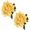 imageRose Artificial Flowers  24Pc Real Touch 115Inch Fake Flower Set with Stems for Home Decor Wedding or BridalBaby Showers by Pure Garden YellowYellow