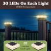 imagePure Garden 2Pack Warm Solar Powered Deck Fence Post Cap Lights  Waterproof LED 6x6 5x5 or 4x4 for Wooden or Vinyl Fence Post Caps WhiteBlack