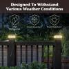 imagePure Garden 2Pack Warm Solar Powered Deck Fence Post Cap Lights  Waterproof LED 6x6 5x5 or 4x4 for Wooden or Vinyl Fence Post Caps WhiteBlack