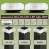 imagePure Garden 2Pack Warm Solar Powered Deck Fence Post Cap Lights  Waterproof LED 6x6 5x5 or 4x4 for Wooden or Vinyl Fence Post Caps WhiteBlack