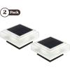 imagePure Garden 2Pack Warm Solar Powered Deck Fence Post Cap Lights  Waterproof LED 6x6 5x5 or 4x4 for Wooden or Vinyl Fence Post Caps WhiteBlack