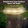 imagePure Garden 2Pack Warm Solar Powered Deck Fence Post Cap Lights  Waterproof LED 6x6 5x5 or 4x4 for Wooden or Vinyl Fence Post Caps WhiteBlack