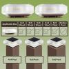 imagePure Garden 2Pack Warm Solar Powered Deck Fence Post Cap Lights  Waterproof LED 6x6 5x5 or 4x4 for Wooden or Vinyl Fence Post Caps WhiteBrown