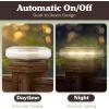 imagePure Garden 2Pack Warm Solar Powered Deck Fence Post Cap Lights  Waterproof LED 6x6 5x5 or 4x4 for Wooden or Vinyl Fence Post Caps WhiteBrown