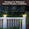 imagePure Garden 2Pack Warm Solar Powered Deck Fence Post Cap Lights  Waterproof LED 6x6 5x5 or 4x4 for Wooden or Vinyl Fence Post Caps WhiteWhite