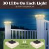 imagePure Garden 2Pack Warm Solar Powered Deck Fence Post Cap Lights  Waterproof LED 6x6 5x5 or 4x4 for Wooden or Vinyl Fence Post Caps WhiteWhite