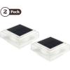 imagePure Garden 2Pack Warm Solar Powered Deck Fence Post Cap Lights  Waterproof LED 6x6 5x5 or 4x4 for Wooden or Vinyl Fence Post Caps WhiteWhite
