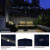 imagePure Garden Patio Umbrella with Lights  10 ft Outdoor Sun Shade Canopy with 32 Solar LEDs  UV 30 Protection LED Umbrella Navy Blue