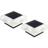 imagePure Garden 2Pack Warm Solar Powered Deck Fence Post Cap Lights  Waterproof LED 6x6 5x5 or 4x4 for Wooden or Vinyl Fence Post Caps WhiteBlack