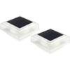 imagePure Garden 2Pack Warm Solar Powered Deck Fence Post Cap Lights  Waterproof LED 6x6 5x5 or 4x4 for Wooden or Vinyl Fence Post Caps WhiteWhite