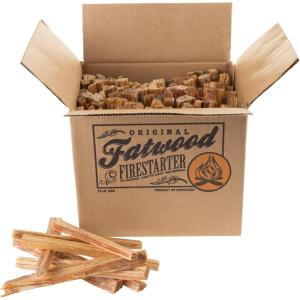 imageFatwood Fire Starter Sticks 10lb Box  Indoor or Outdoor All Natural Pine Fire Starters for Campfires Fireplace Firepit Wood Stove or BBQ Grill  Kindling Wood Firewood by Pure Garden10lbs