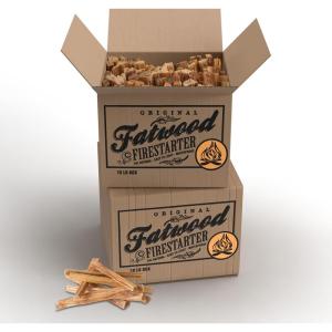 imageFatwood Fire Starter Sticks 10lb Box  Indoor or Outdoor All Natural Pine Fire Starters for Campfires Fireplace Firepit Wood Stove or BBQ Grill  Kindling Wood Firewood by Pure Garden10lbs x 2