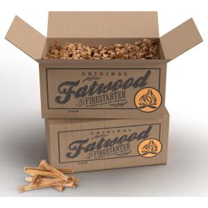 imageFatwood Fire Starter Sticks 10lb Box  Indoor or Outdoor All Natural Pine Fire Starters for Campfires Fireplace Firepit Wood Stove or BBQ Grill  Kindling Wood Firewood by Pure Garden25lbs x 2