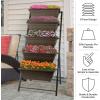 imagePure Garden Raised Garden Beds  5 Tier Vertical Garden Planter  Planters for Outdoor Plants  Gardening and Greenhouse Accessories Brown