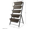 imagePure Garden Raised Garden Beds  5 Tier Vertical Garden Planter  Planters for Outdoor Plants  Gardening and Greenhouse Accessories Brown