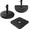 imageHalf Round Umbrella Base  20lb Weighted Semicircle Freestanding Resin and Concrete Umbrella Stand for Outdoor Use by Pure Garden Black