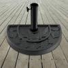 imageHalf Round Umbrella Base  20lb Weighted Semicircle Freestanding Resin and Concrete Umbrella Stand for Outdoor Use by Pure Garden Black