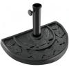 imageHalf Round Umbrella Base  20lb Weighted Semicircle Freestanding Resin and Concrete Umbrella Stand for Outdoor Use by Pure Garden Black