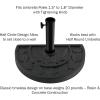 imageHalf Round Umbrella Base  20lb Weighted Semicircle Freestanding Resin and Concrete Umbrella Stand for Outdoor Use by Pure Garden Black