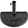 imageHalf Round Umbrella Base  20lb Weighted Semicircle Freestanding Resin and Concrete Umbrella Stand for Outdoor Use by Pure Garden Black
