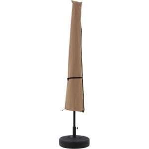 imagePure Garden Patio Umbrella Cover  HeavyDuty Waterproof Protection for Market Umbrellas Up to 115 Ft Round or 75 Ft Square GrayTan
