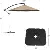 imagePure Garden 10 Ft Offset Cantilever Patio Umbrella  FadeResistant Shade Umbrella Outdoor Patio Canopy with Cross Base for Garden Lawn Deck Yard or PoolSand