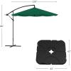 imagePure Garden 10 Ft Offset Cantilever Patio Umbrella  FadeResistant Shade Umbrella Outdoor Patio Canopy with Cross Base for Garden Lawn Deck Yard or PoolHunter Green