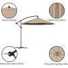 imagePure Garden 10 Ft Offset Cantilever Patio Umbrella  FadeResistant Shade Umbrella Outdoor Patio Canopy with Cross Base for Garden Lawn Deck Yard or PoolSand