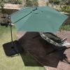 imagePure Garden 10 Ft Offset Cantilever Patio Umbrella  FadeResistant Shade Umbrella Outdoor Patio Canopy with Cross Base for Garden Lawn Deck Yard or PoolDusty Green