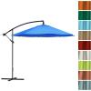 imagePure Garden 10 Ft Offset Cantilever Patio Umbrella  FadeResistant Shade Umbrella Outdoor Patio Canopy with Cross Base for Garden Lawn Deck Yard or PoolBrilliant Blue