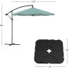 imagePure Garden 10 Ft Offset Cantilever Patio Umbrella  FadeResistant Shade Umbrella Outdoor Patio Canopy with Cross Base for Garden Lawn Deck Yard or PoolDusty Green