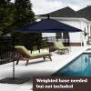 imagePure Garden 10 Ft Offset Cantilever Patio Umbrella  FadeResistant Shade Umbrella Outdoor Patio Canopy with Cross Base for Garden Lawn Deck Yard or PoolNavy Blue