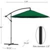 imagePure Garden 10 Ft Offset Cantilever Patio Umbrella  FadeResistant Shade Umbrella Outdoor Patio Canopy with Cross Base for Garden Lawn Deck Yard or PoolHunter Green