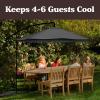 imagePure Garden 10 Ft Offset Cantilever Patio Umbrella  FadeResistant Shade Umbrella Outdoor Patio Canopy with Cross Base for Garden Lawn Deck Yard or PoolGray