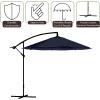 imagePure Garden 10 Ft Offset Cantilever Patio Umbrella  FadeResistant Shade Umbrella Outdoor Patio Canopy with Cross Base for Garden Lawn Deck Yard or PoolNavy Blue