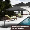 imagePure Garden 10 Ft Offset Cantilever Patio Umbrella  FadeResistant Shade Umbrella Outdoor Patio Canopy with Cross Base for Garden Lawn Deck Yard or PoolGray