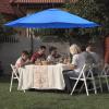 imagePure Garden 10 Ft Offset Cantilever Patio Umbrella  FadeResistant Shade Umbrella Outdoor Patio Canopy with Cross Base for Garden Lawn Deck Yard or PoolBrilliant Blue