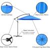 imagePure Garden 10 Ft Offset Cantilever Patio Umbrella  FadeResistant Shade Umbrella Outdoor Patio Canopy with Cross Base for Garden Lawn Deck Yard or PoolBrilliant Blue