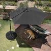 imagePure Garden 10 Ft Offset Cantilever Patio Umbrella  FadeResistant Shade Umbrella Outdoor Patio Canopy with Cross Base for Garden Lawn Deck Yard or PoolGray