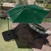 imagePure Garden 10 Ft Offset Cantilever Patio Umbrella  FadeResistant Shade Umbrella Outdoor Patio Canopy with Cross Base for Garden Lawn Deck Yard or PoolHunter Green