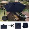 imagePure Garden 10 Ft Offset Cantilever Patio Umbrella  FadeResistant Shade Umbrella Outdoor Patio Canopy with Cross Base for Garden Lawn Deck Yard or PoolNavy Blue