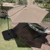 imagePure Garden 10 Ft Offset Cantilever Patio Umbrella  FadeResistant Shade Umbrella Outdoor Patio Canopy with Cross Base for Garden Lawn Deck Yard or PoolSand