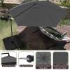 imagePure Garden 10 Ft Offset Cantilever Patio Umbrella  FadeResistant Shade Umbrella Outdoor Patio Canopy with Cross Base for Garden Lawn Deck Yard or PoolGray