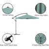 imagePure Garden 10 Ft Offset Cantilever Patio Umbrella  FadeResistant Shade Umbrella Outdoor Patio Canopy with Cross Base for Garden Lawn Deck Yard or PoolDusty Green